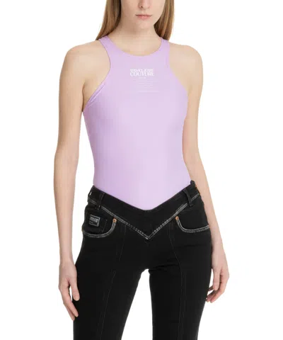 Versace Jeans Couture Warranty Bodysuit In Violet