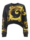 Versace Jeans Couture Watercolor Baroque Sweatshirt In Blue