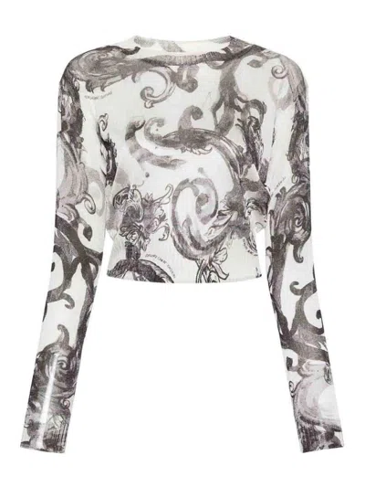 Versace Jeans Couture Watercolor Print T-shirt In White
