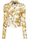 Versace Jeans Couture Logo Couture Print Shirt In White