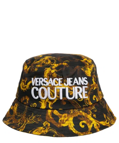 Versace Jeans Couture Watercolour Couture Hat In Black