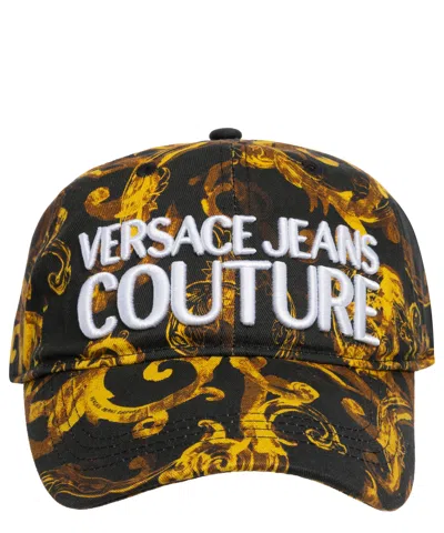 Versace Jeans Couture Watercolour Couture Hat In Black