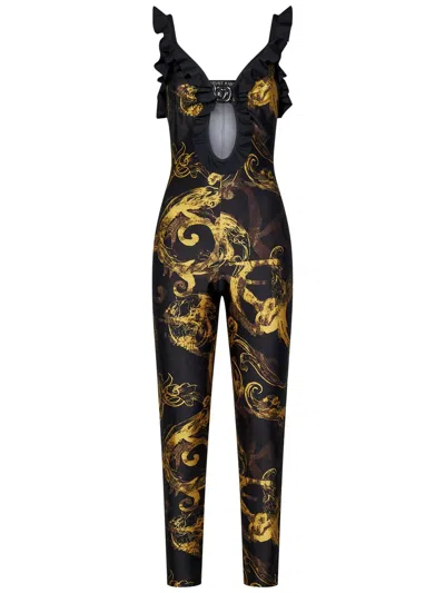 Versace Jeans Couture Watercolour Couture Jumpsuit In Black