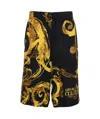 Versace Jeans Couture Watercolour Couture Knee-length Shorts In Black