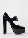 Versace Jeans Couture Wedge Shoes  Woman Color Black In Black