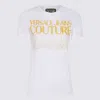 Versace Jeans Couture Upside Down-logo Cotton T-shirt In White