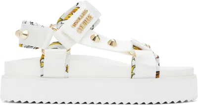 VERSACE JEANS COUTURE WHITE BEACH SANDALS