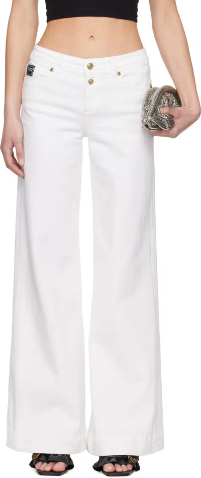 VERSACE JEANS COUTURE WHITE FLARED JEANS