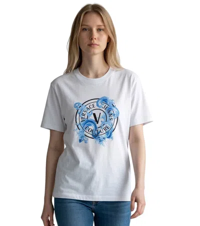 Versace Jeans Couture White Graphic Crew Neck T-shirt