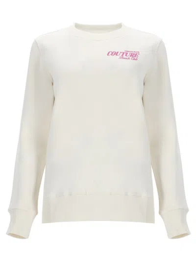 Versace Jeans Couture White Logo Crew Neck Sweatshirt