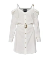 Versace Jeans Couture White Off-shoulder Dress In White
