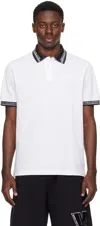 Versace Jeans Couture Logo-embroidered Cotton Polo Shirt In E003 White