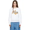 Versace Jeans Couture White Screen-printed Sweatshirt In Multi