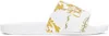 Versace Jeans Couture White Shelly Chain Couture Pool Slides In Eg03