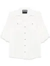Versace Jeans Couture Puff Sleeves White Button-up Shirt