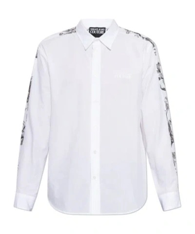 Versace Jeans Couture White Shirt With Barocco Print