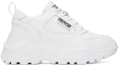 VERSACE JEANS COUTURE WHITE SPEEDTRACK SNEAKERS