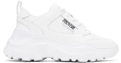 VERSACE JEANS COUTURE WHITE SPEEDTRACK SNEAKERS
