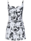 VERSACE JEANS COUTURE WHITE STRETCH COTTON BULL MINIDRESS