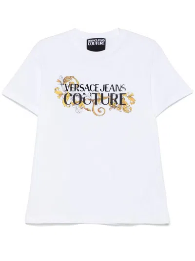 Versace Jeans Couture White T-shirt With Front Logo