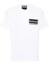 VERSACE JEANS COUTURE VERSACE JEANS COUTURE WHITE T-SHIRT WITH GRAPHIC POCKET DETAIL