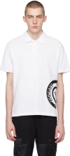 VERSACE JEANS COUTURE WHITE V-EMBLEM POLO