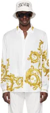 VERSACE JEANS COUTURE WHITE WATERCOLOR COUTURE SHIRT