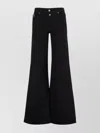 Versace Jeans Couture Flare Fit Beaded Embroidered Trousers In Black
