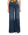 Versace Jeans Couture Wide Leg Jeans In Indigo In Blue