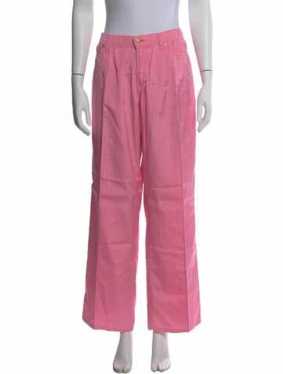 Pre-owned Versace Jeans Couture Wide Leg Pants In Pink