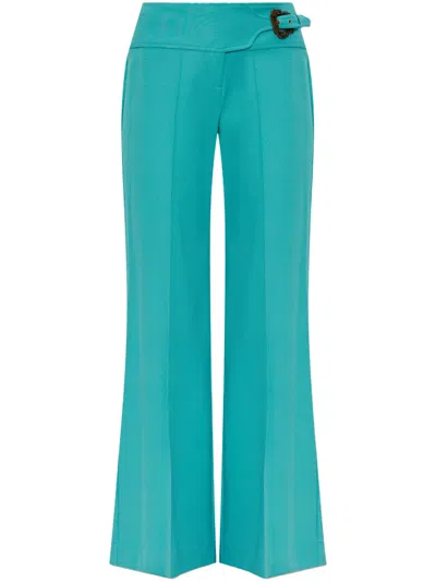 Versace Jeans Couture Wide-leg Trousers In Blue