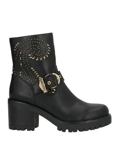Versace Jeans Couture Woman Ankle Boots Black Size 7 Synthetic Material