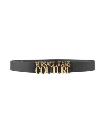 Versace Jeans Couture Woman Belt Black Size 34 Calfskin
