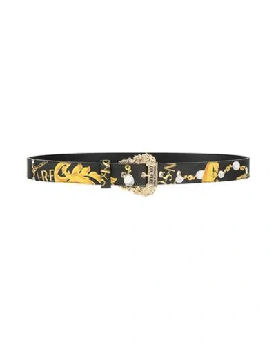 Versace Jeans Couture Woman Belt Black Size 34 Textile Fibers