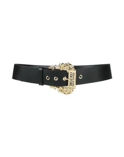 Versace Jeans Couture Woman Belt Black Size 38 Cow Leather