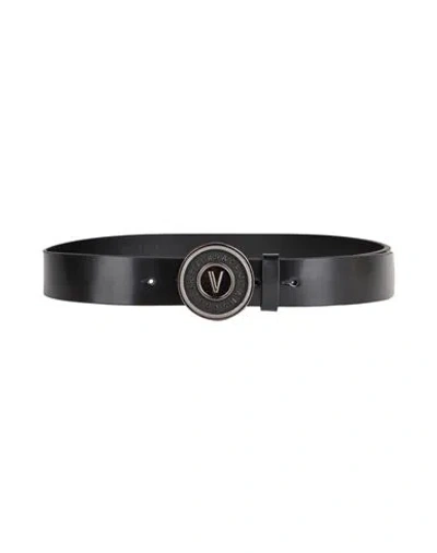 Versace Jeans Couture Woman Belt Black Size 34 Leather