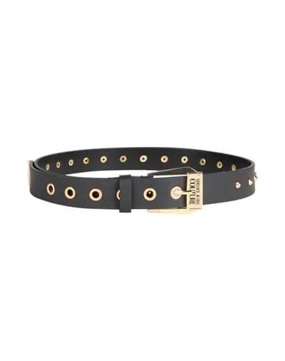 Versace Jeans Couture Woman Belt Black Size 36 Leather