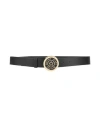 Versace Jeans Couture Woman Belt Black Size 38 Calfskin In Black
