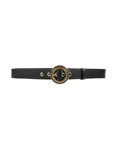 Versace Jeans Couture Woman Belt Black Size 38 Calfskin