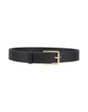 Versace Jeans Couture Woman Belt Black Size 38 Calfskin In Black