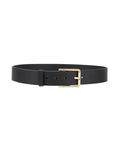 Versace Jeans Couture Woman Belt Black Size 38 Calfskin