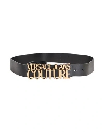 Versace Jeans Couture Woman Belt Black Size 38 Leather