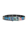 Versace Jeans Couture Woman Belt Black Size 39.5 Leather In Black