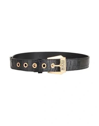 Versace Jeans Couture Woman Belt Black Size 39.5 Leather