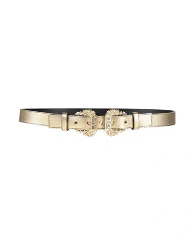 Versace Jeans Couture Woman Belt Gold Size 36 Leather