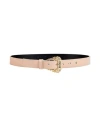 Versace Jeans Couture Woman Belt Light Pink Size 39.5 Calfskin