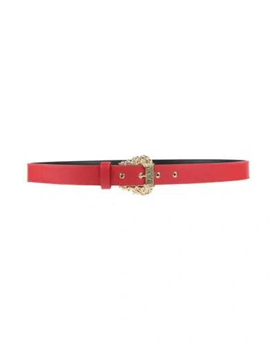 Versace Jeans Couture Woman Belt Red Size 34 Calfskin