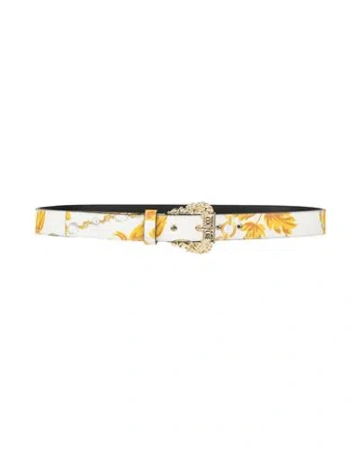 Versace Jeans Couture Woman Belt White Size 34 Textile Fibers