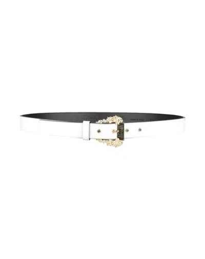 Versace Jeans Couture Woman Belt White Size 36 Leather