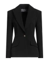 Versace Jeans Couture Woman Blazer Black Size 10 Polyester, Elastane